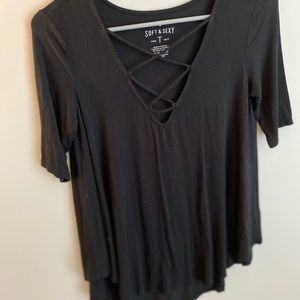 American eagle soft and sexy 1/4 sleeve top